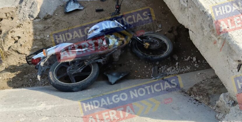 PRESUNTO LADRÓN SUFRE ACCIDENTE Y TERMINA DETENIDO EN IXMIQUILPAN