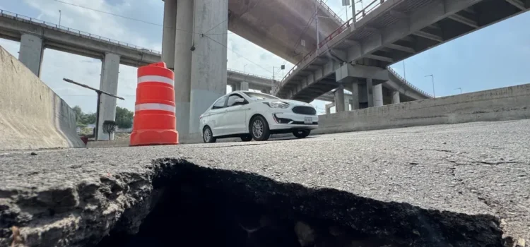 Se abre grieta de 138 metros bajo el puente de La Concordia en Iztapalapa
